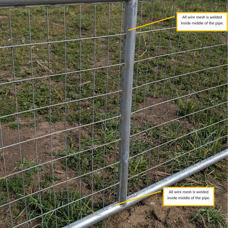12' MESH GALVANIZED BORDER WIRE MESH GATE
