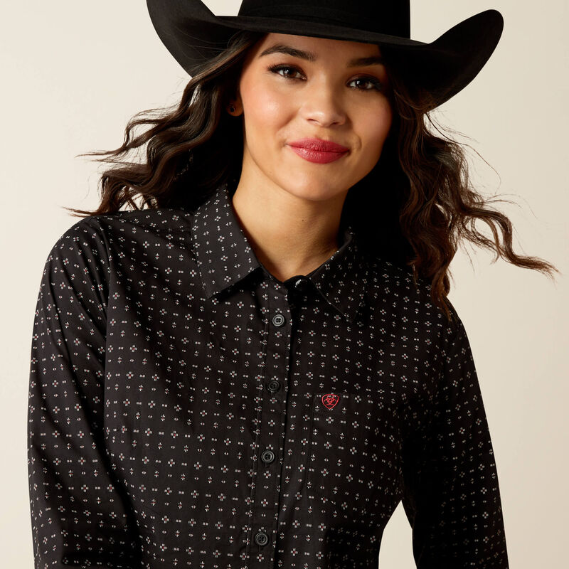 ARIAT WOMENS KIRBY STRETCH SHIRT - GIA GEO PRINT