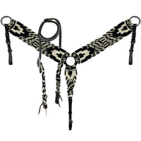 SLEEK STORM MOHAIR ONE EAR HEADSTALL & BREASTCOLLAR SET