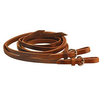 TORY LEATHER HARNESS LEATHER SPLIT REINS WITH BUCKLES
 5/8"x7'