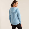 ARIAT WOMENS TEAM LOGO FULL ZIP HOODIE - GLACIER BLUE