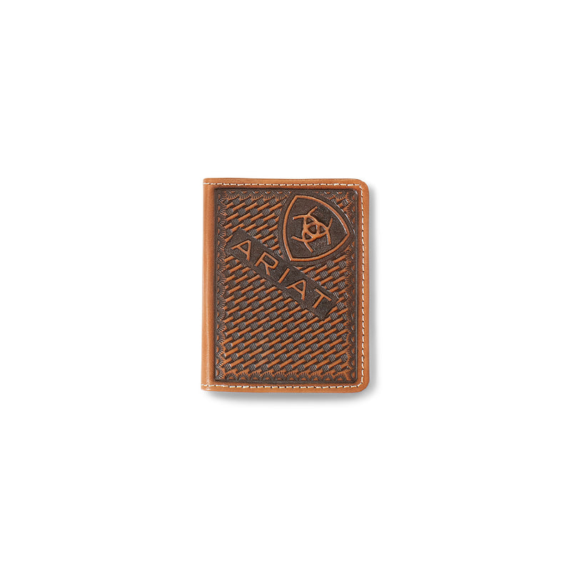 ARIAT BIFOLD FLIP SUNBURST BASKETWEAVE WALLET