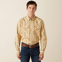 ARIAT MENS TOMMY CLASSIC FIT SHIRT - BEIGE