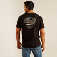 ARIAT MENS PAISLEY SHIELD TEE - BLACK