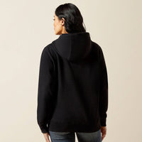 ARIAT WOMENS BOOTED LOGO HOODIE - BLACK