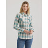 WRANGLER WOMENS SLIM WESTERN SNAP SHIRT - SKY BLUE