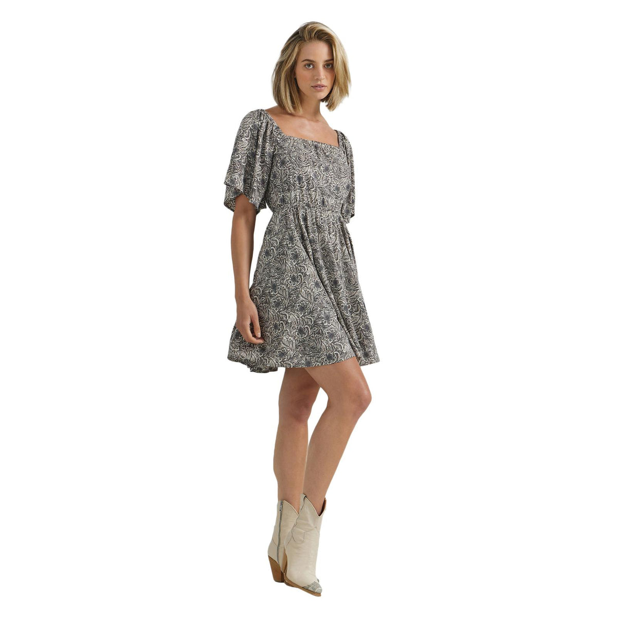 WRANGLER WOMENS RETRO AMERICAN DRESS - GREY