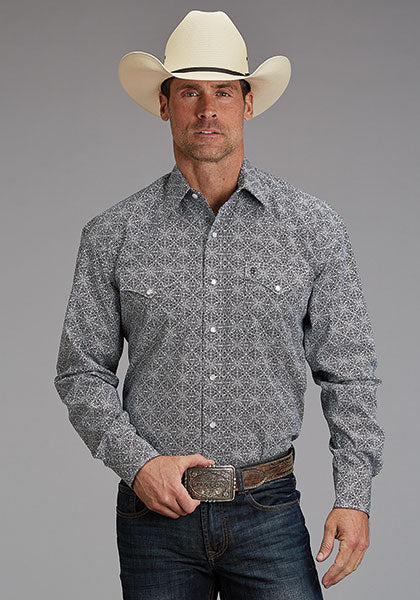STETSON MENS ALL OVER PRINT - BLUE
