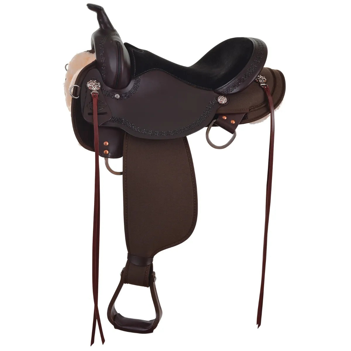 CIRCLE Y DAISETTA CORDURA BORDER TRAIL SADDLE - 15" WIDE TREE