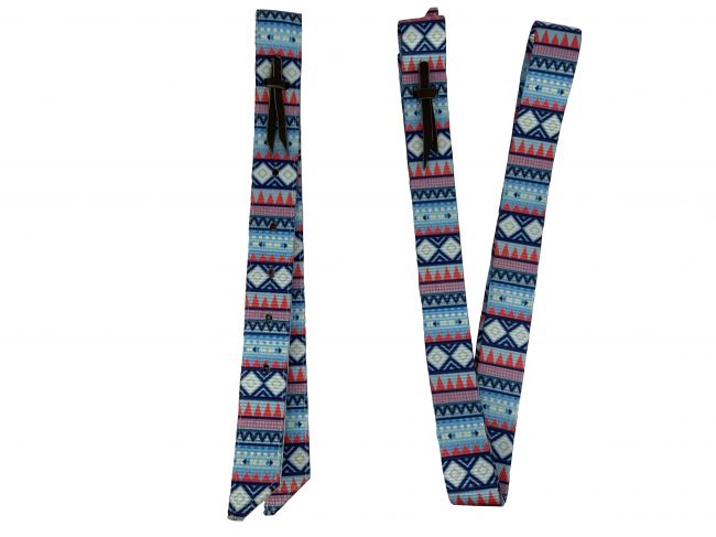 NYLON TIE STRAP & OFF BILLET - BLUE AZTEC