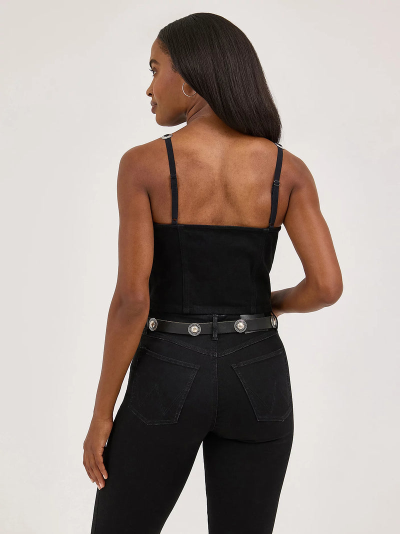 WRANGLER WOMENS RETRO PARTY CONCHO TANK - BLACK