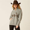 ARIAT WOMENS 1/2 ZIP SWEATSHIRT - GREY