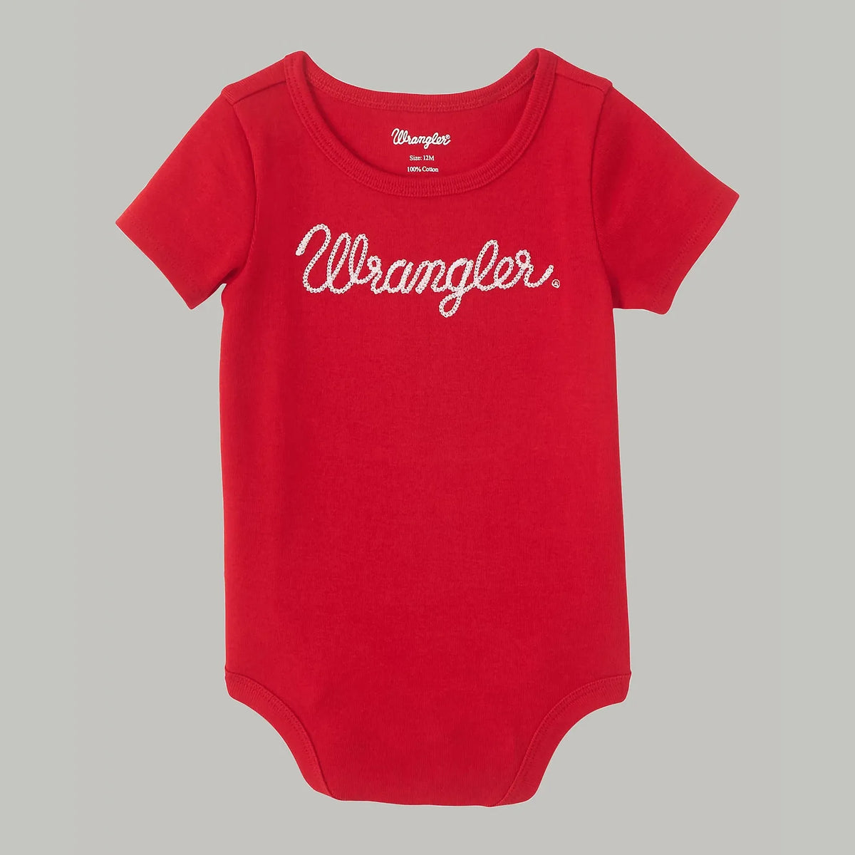 WRANGLER BABY GIRLS ROPE LOGO BODYSUIT - RED