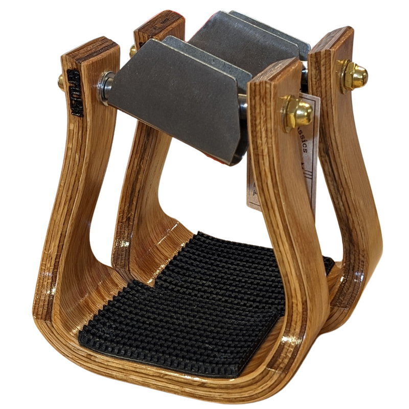 NETTLES BARREL RACING 3" STIRRUP LEVER SYSTEM - BROWN VARNISH