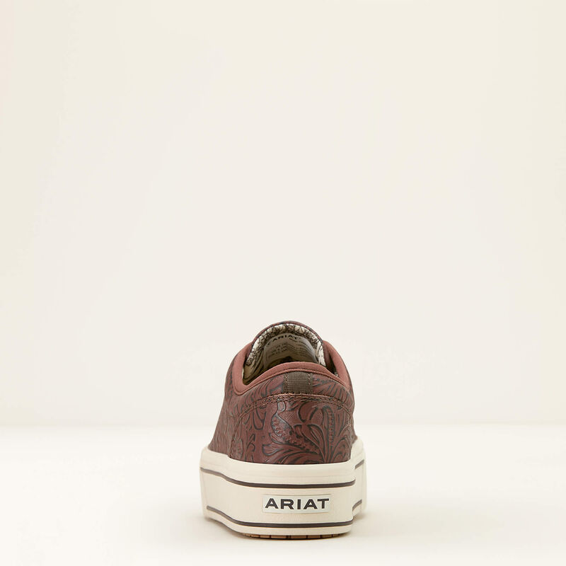 ARIAT WOMENS SKYLAR CASUAL SHOE - BROWN FLORAL EMBOSS