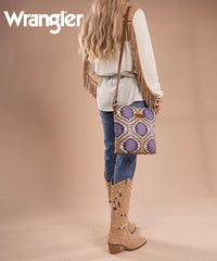 WRANGLER DUAL SIDED PRINT CANVAS SHOULDER BAG
