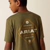 ARIAT BOYS ROPED DIAMOND TEE SHIRT - MILITARY HEATHER