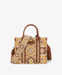 WRANGLER AZTEC PATTERN DUAL SIDED PRINT TOTE BAG