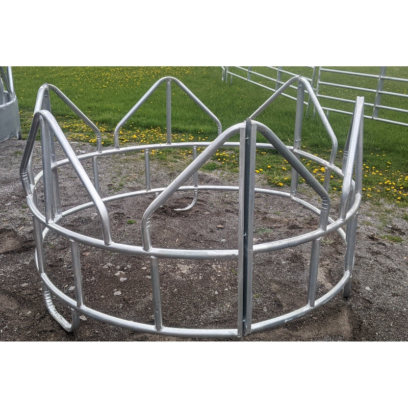 4-RING GALVANIZED HORSE ROUND BALE FEEDER