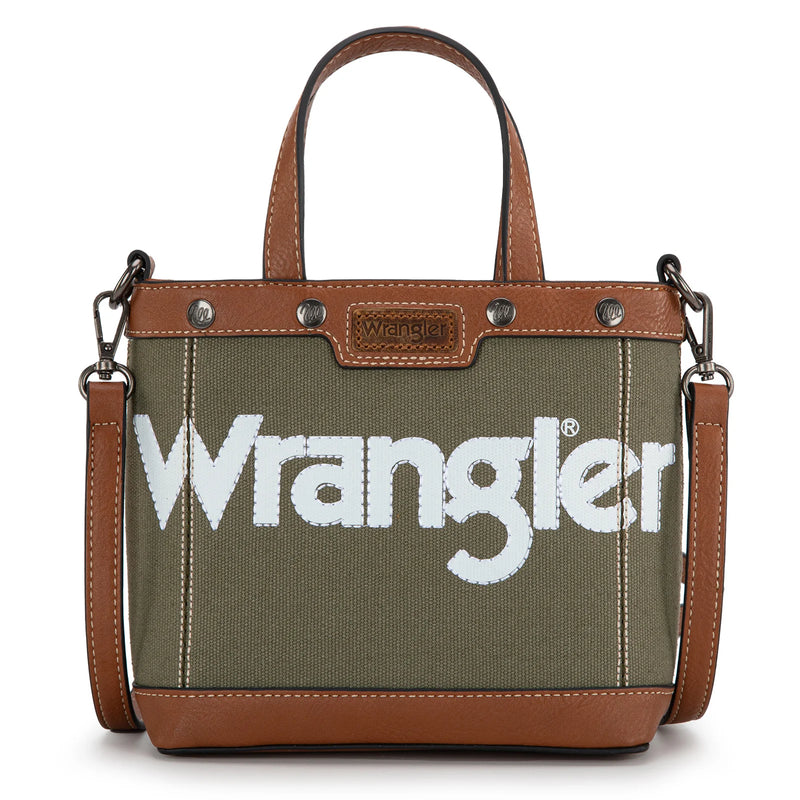 WRANGLER CANVAS MINI TOP HANDLE TOTE/CROSSBODY