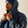 ARIAT MENS REBAR GRAPHIC HOODIE - ORION BLUE