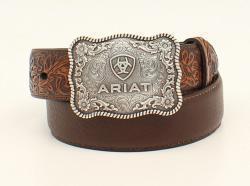 ARIAT BOYS WESTERN BELT WITH SQUARE BUCKLE