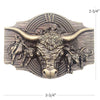 COWBOY STYLE GOLDEN BROWN BISON BELT BUCKLE