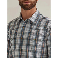 WRANGLER MENS RETRO PREMIUM SNAP SHIRT - STORMY GREY