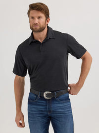 WRANGLER MENS PERFORMACE POLO SHIRT - BLACK