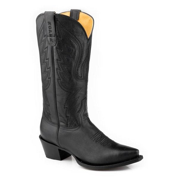 ROPER WOMENS SNIP TOE WIDE CALF BOOT - BLACK