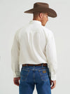 WRANGLER MENS GEORGE STRAIGHT BUTTON DOWN SHIRT - WHITE