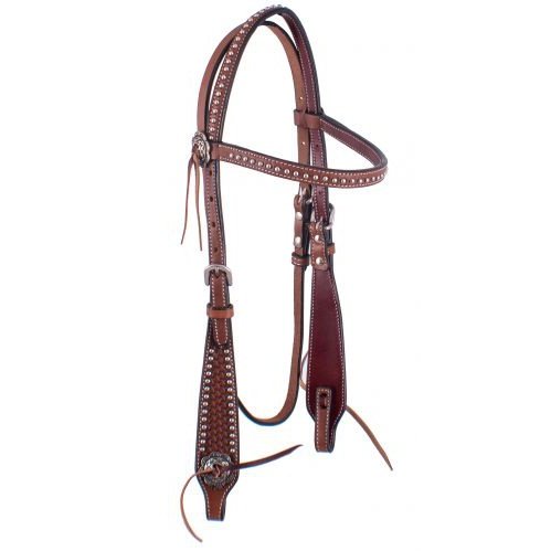 BROWBAND HEADSTALL  WITH SILVER STUDS