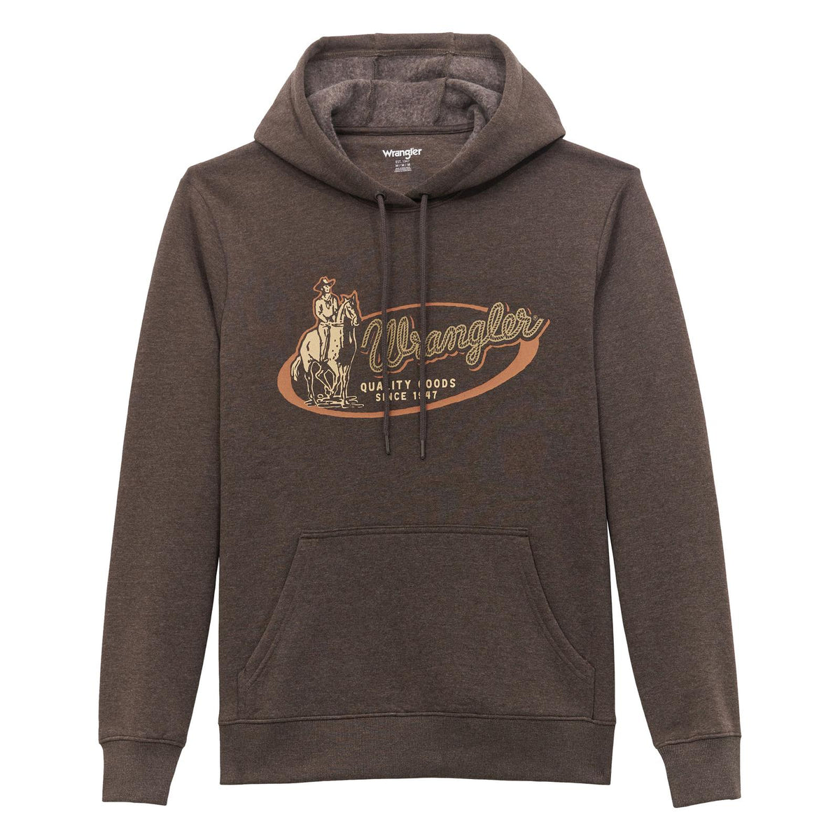 WRANGLER MENS WESTERN HOODIE - CHOCOLATE TORTE