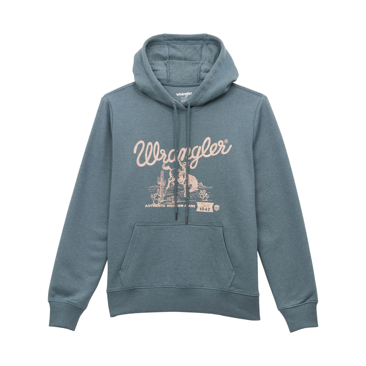 WRANGLER WOMENS GRAPHIC HOODIE - GOBLIN BLUE