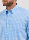 WRANGLER MENS CODY JOHNSON BUTTON DOWN SHIRT - FRENCH BLUE CHECK