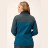 ROPER WOMENS SOFT SHELL JACKET - GREY/TEAL