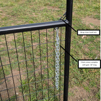 6' MESH BORDER WIRE MESH GATE (BLACK)