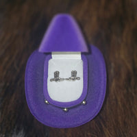 AWST EARRING IN A COWBOY SHAPED GIFT BOX