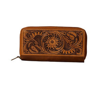 MYRA ROMONA RIDGE HAND TOOLED WALLET