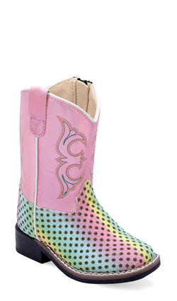 OLD WEST TODDLER WESTERN BOOTS - PINK PASTEL