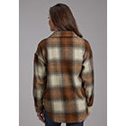 ROPER WOMENS SHIRTJAC LINED HERRINGBONE PLAID