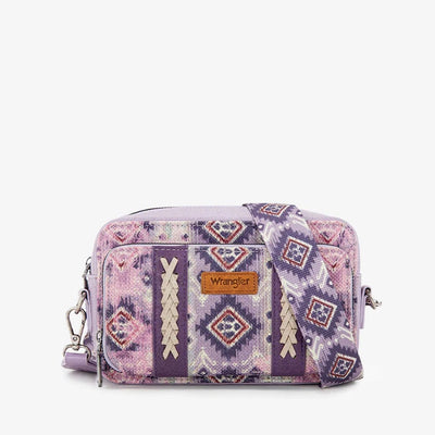 WRANGLER AZTEC DUAL SIDED PRINT CROSSBODY PURSE