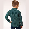 ROPER BOYS CROSS WALK FOULARD WESTERN SHIRT