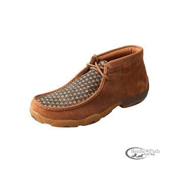 TWISTED X DRIVING MOC - HIGH ANKLE OILED SADDLE/MIDNIGHT