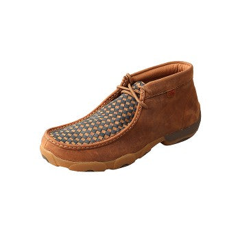 TWISTED X DRIVING MOC - HIGH ANKLE OILED SADDLE/MIDNIGHT