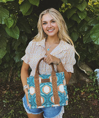 WRANGLER DUAL SIDED PRINT CANVAS TOTE BAG