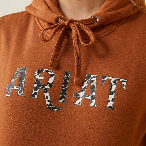 ARIAT WOMENS REAL COW HYDE HOODIE - GLAZED GINGER