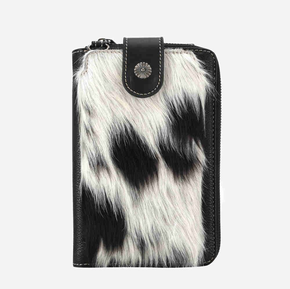 MONTANA WEST HAIR ON COWHIDE PHONE CASE CROSSBODY BAG