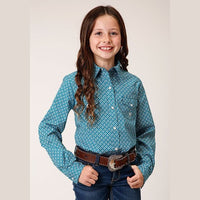 ROPER GIRLS DIAMOND PRINT WESTERN SHIRT