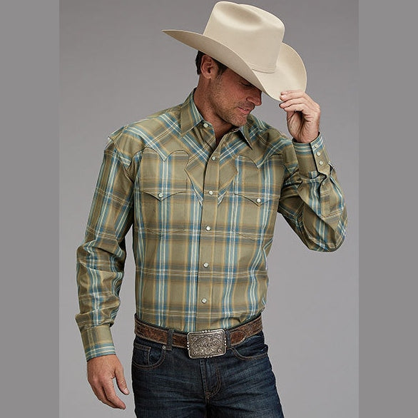 STETSON MENS SAND RIDGE PLAID SHIRT